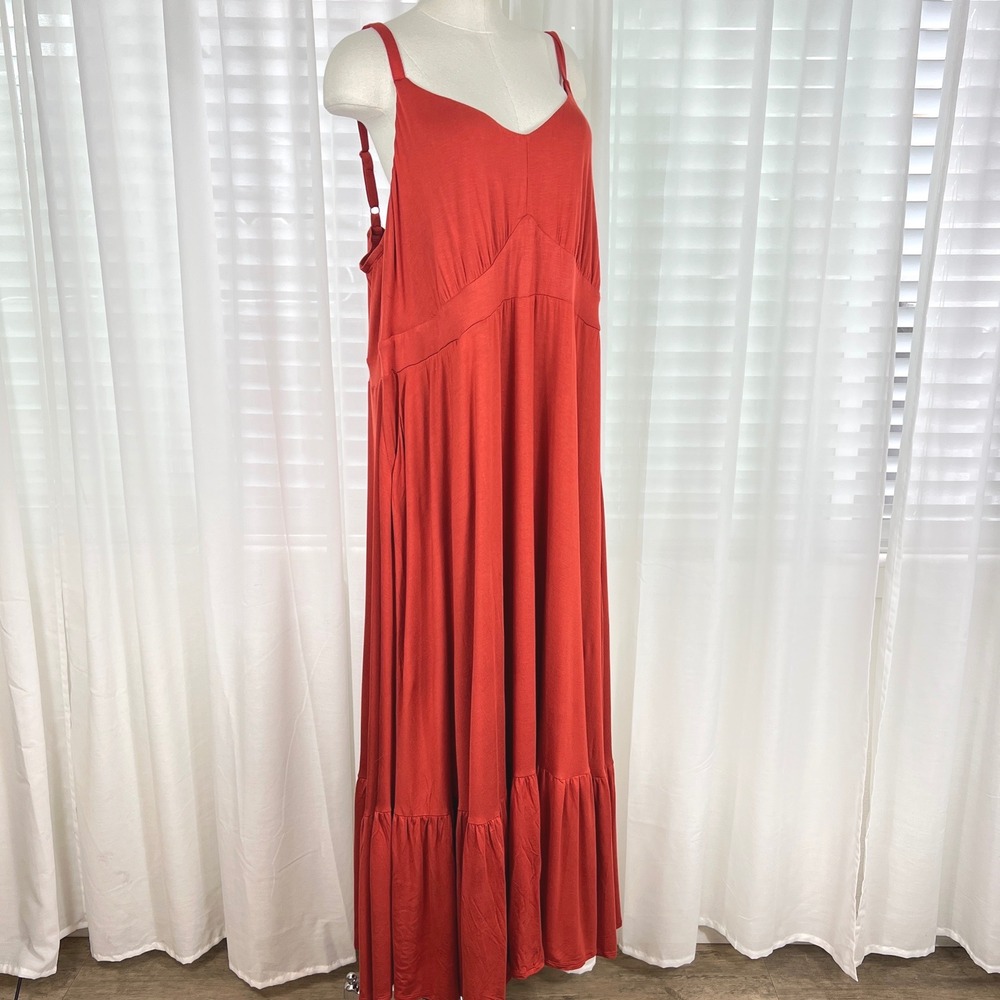 Torrid Super Soft Tiered Maxi Dress 4X Bossa Nova Boho comfort vacation NEW